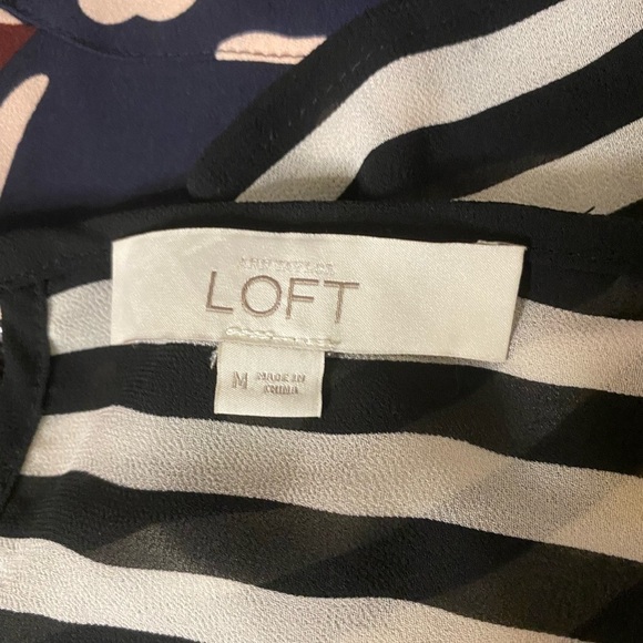 *SOLD* Ann Taylor LOFT striped sheer blouse - Picture 6 of 6